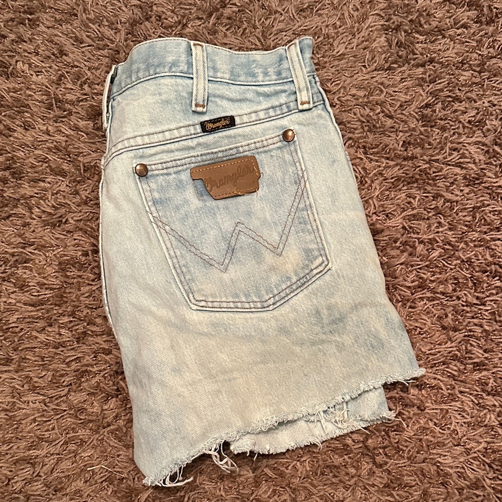 Wrangler Faded Blue Jean Shorts for Women